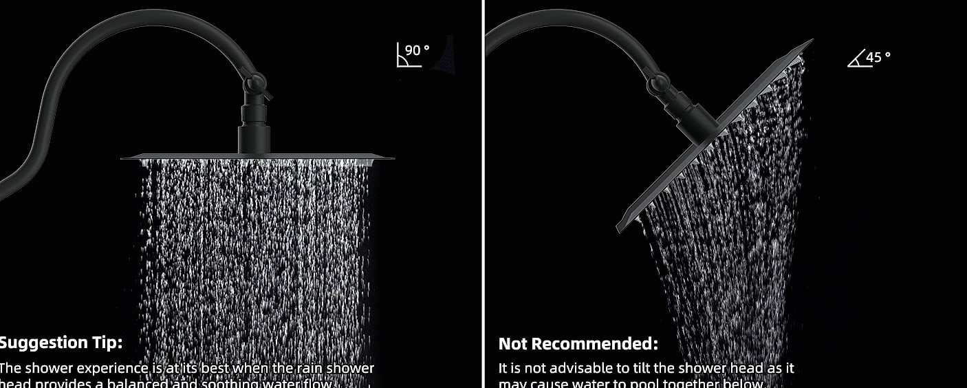 Hibbent 10 inch rainfall shower head combo with handheld — feature highlights