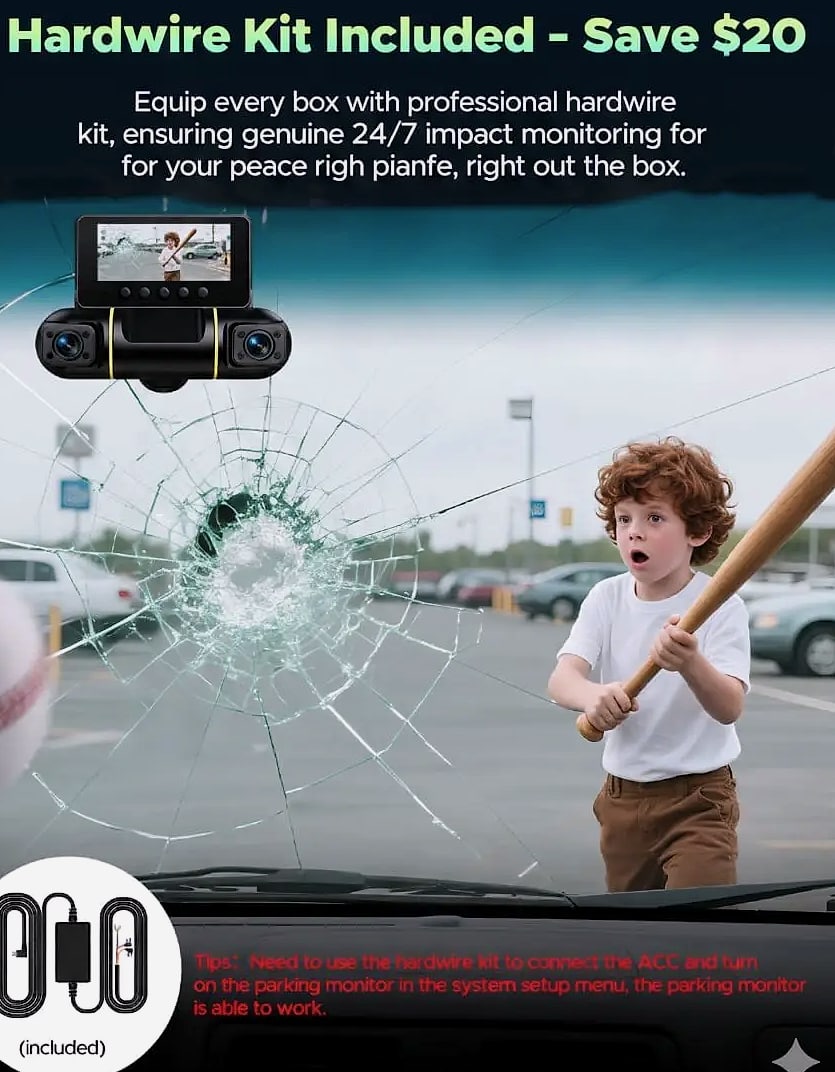 4 Channel Dash Cam System 360 Degree View with WiFi — feature highlights