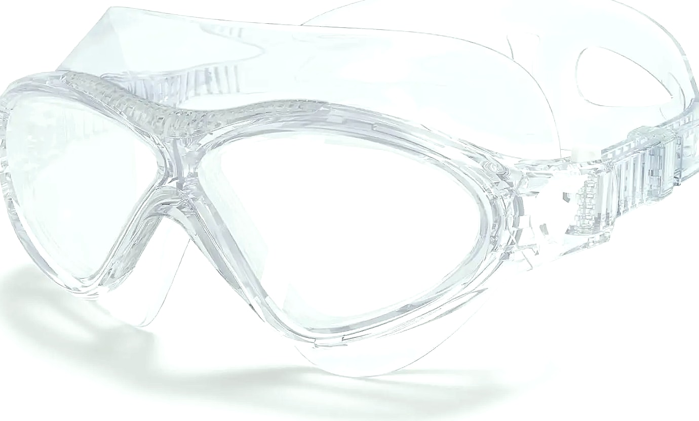 Anti-Fog Liquid Silicone Swimming Goggles with UV Protection — package contents