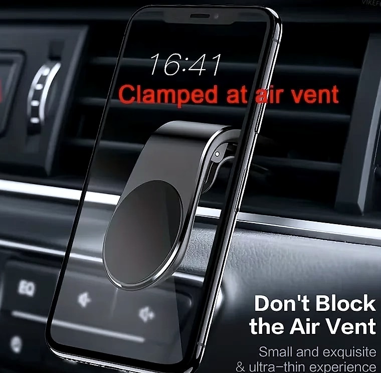 Magnetic Car Phone Holder Air Vent Clip Mount — size comparison