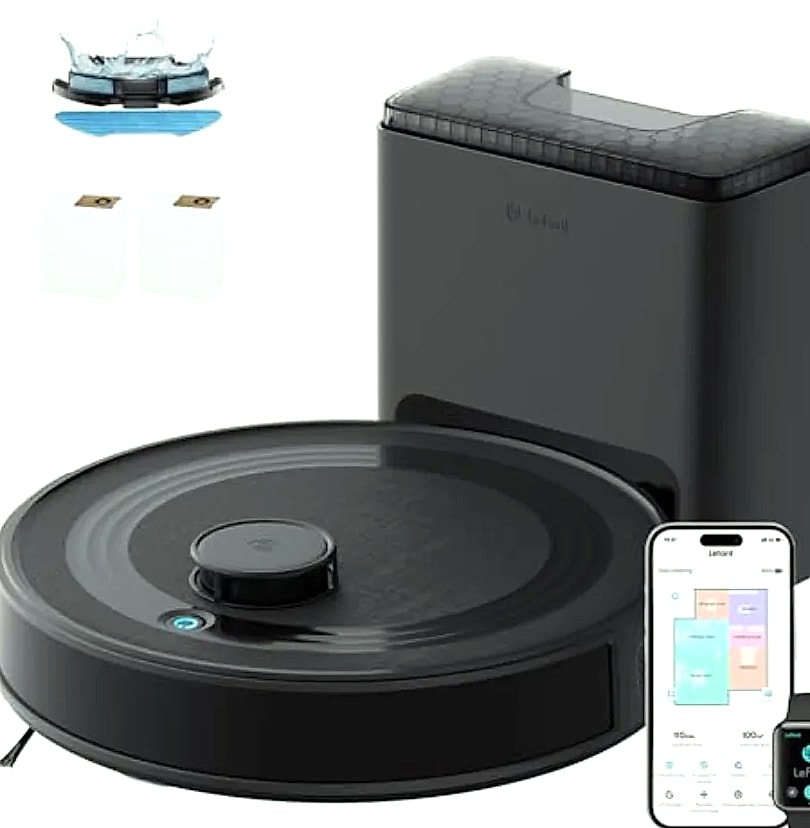 SHXI M2 Plus Robot Vacuum with 75-Day Self-Emptying Station — package contents