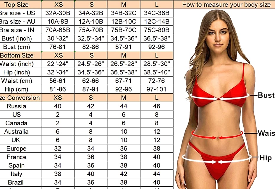 Varleinsar V6854 Cherry Print Three-Piece Bikini Set — package contents