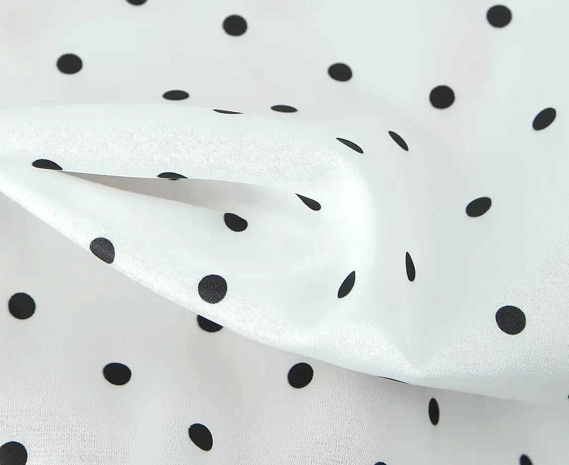 YENKYE Women Vintage Polka Dot A-Line Knee Skirt — interior detail