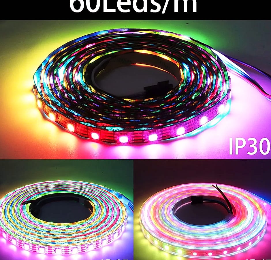 Xnbada WS2812B RGB LED Strip Lights Individually Addressable — build progress