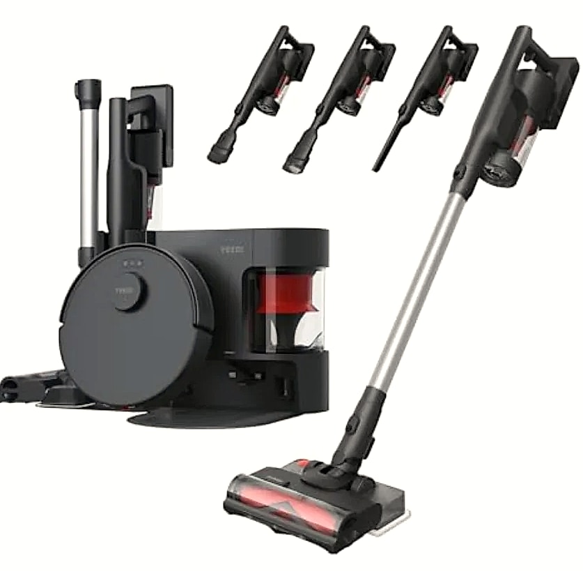 SHXI C12 Combo cordless stick vacuum with robot mop — package contents