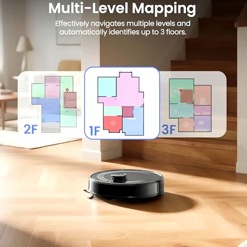 SHXI M2 Plus Robot Vacuum with 75-Day Self-Emptying Station — feature highlights