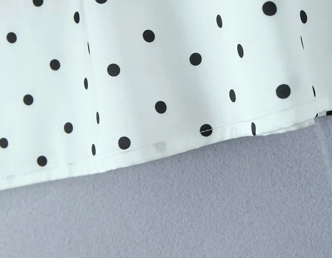 YENKYE Women Vintage Polka Dot A-Line Knee Skirt — build progress