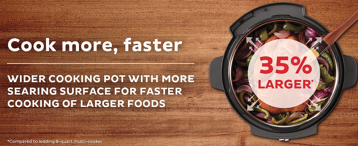 Instant Pot Pro 10-in-1 Pressure Cooker, 6 Quart — side view