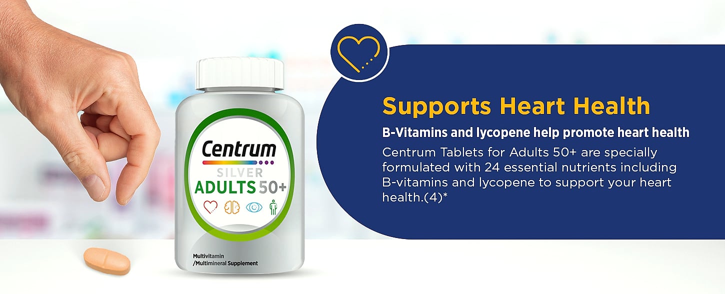 Centrum Silver Multivitamin for Adults 50 Plus, 220 Count — package contents