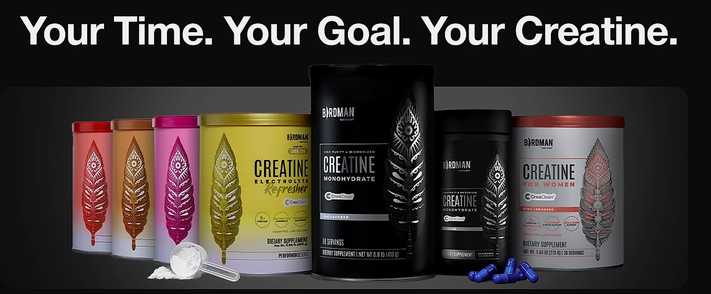 BIRDMAN Micronized Creatine Monohydrate Powder, 80 Servings — build progress