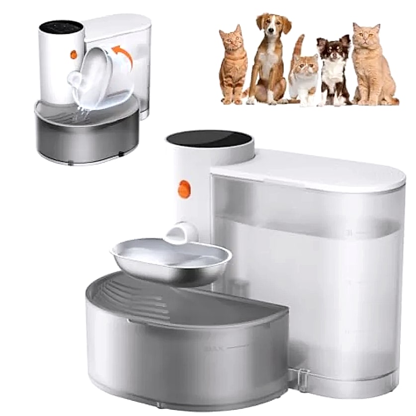 Smart Pet Water Fountain Stainless Steel Bowl Auto Dispenser — package contents