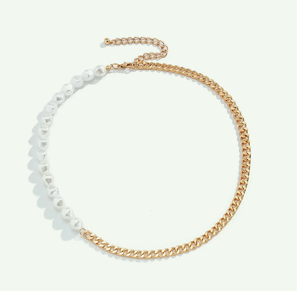 TOPGRILLZ Freshwater Pearl Stainless Steel Chain Necklace — build progress