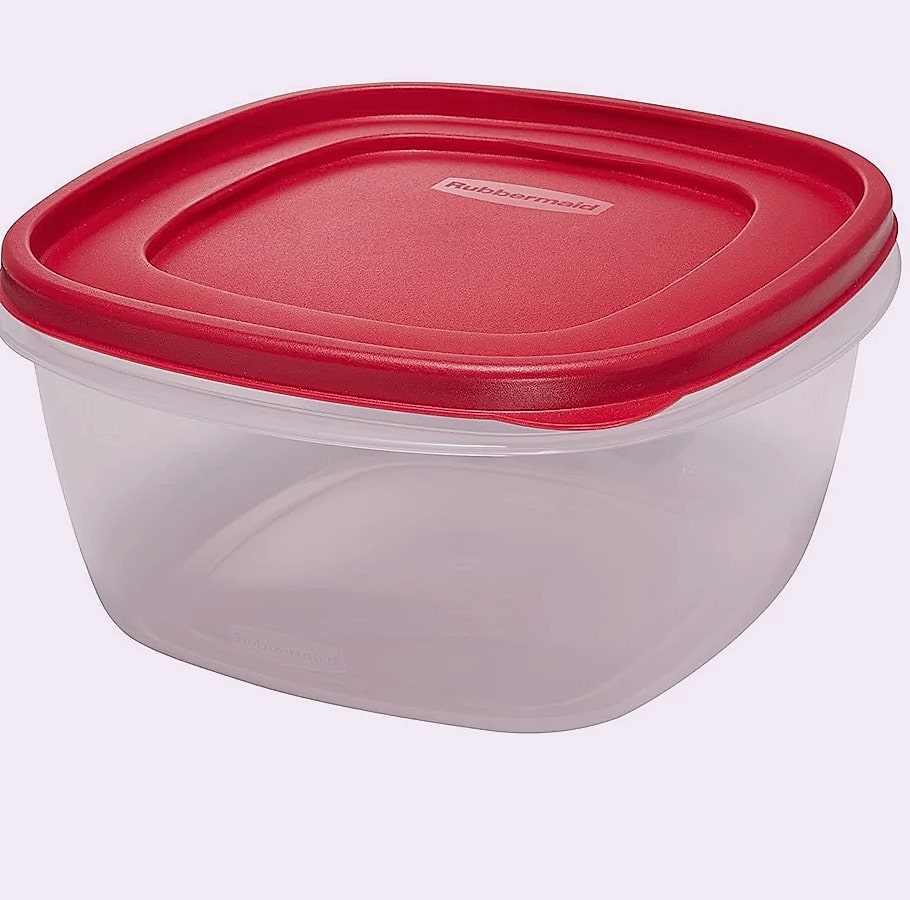 Stackable Square Food Storage Container 14 Cup BPA-Free — assembled view