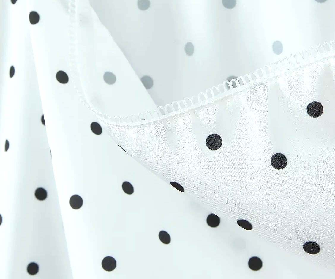 YENKYE Women Vintage Polka Dot A-Line Knee Skirt — scale reference