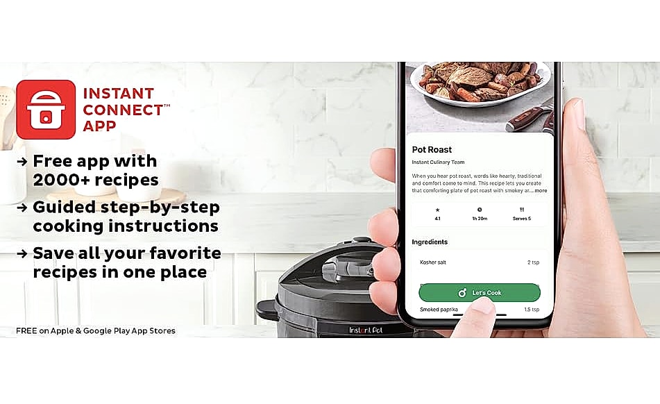 Instant Pot Pro 10-in-1 Pressure Cooker, 6 Quart — scale reference