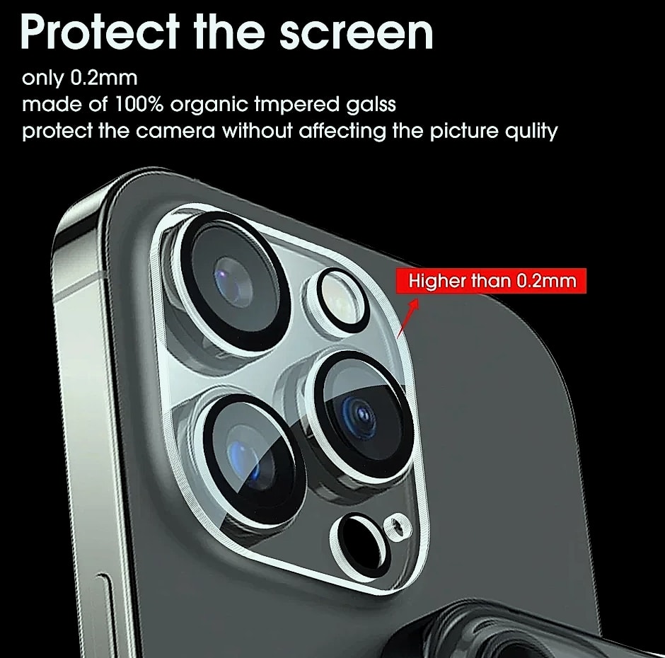 BAPPSUS Tempered Glass Camera Lens Protector for iPhone — parts overview