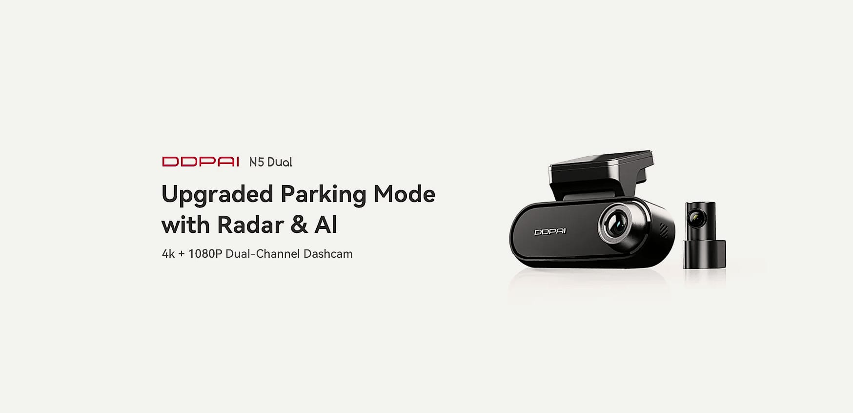 DDPAI N5 Dual 4K Dash Cam with Front and Rear Recording — assembled view