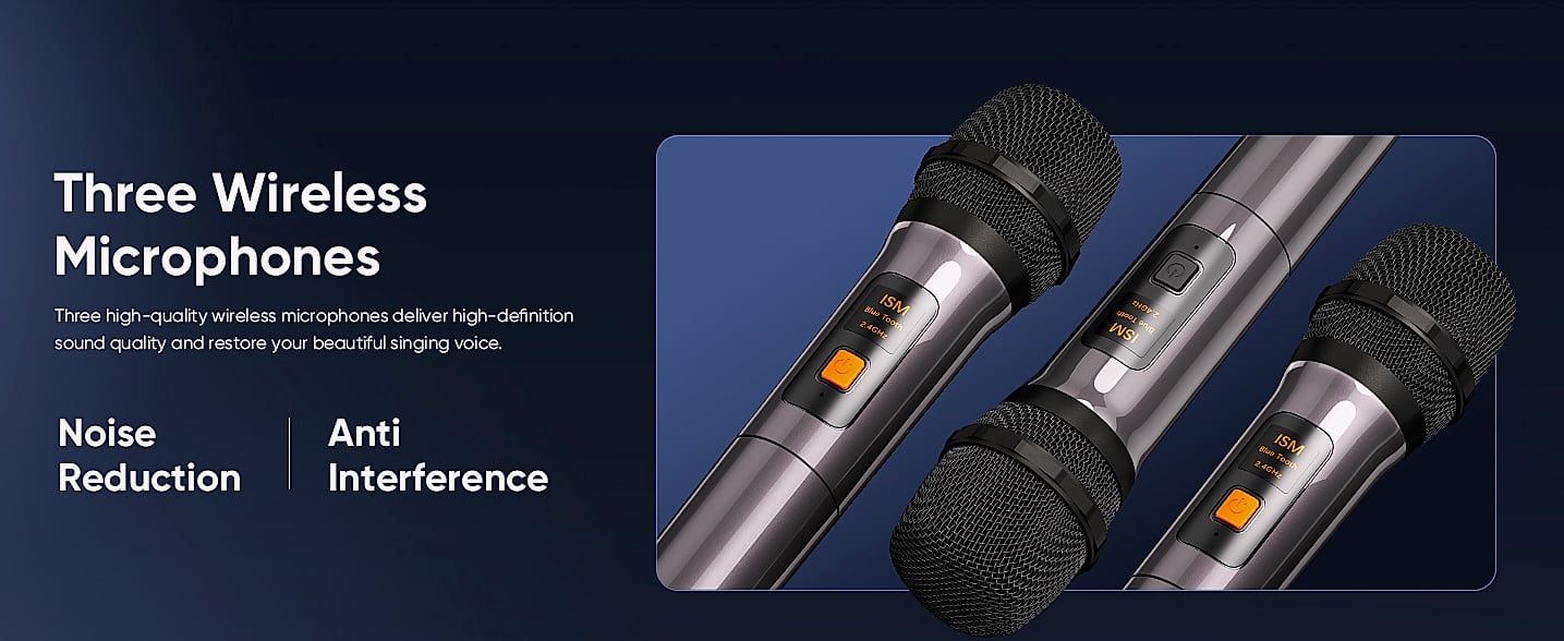 CYY Portable Karaoke Machine with 2 Wireless Microphones — build progress