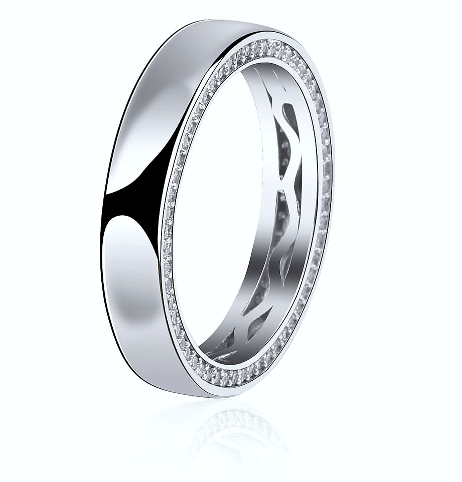 TOPGRILLZ Couple Rings 4mm/6mm 925 Sterling Silver — size comparison