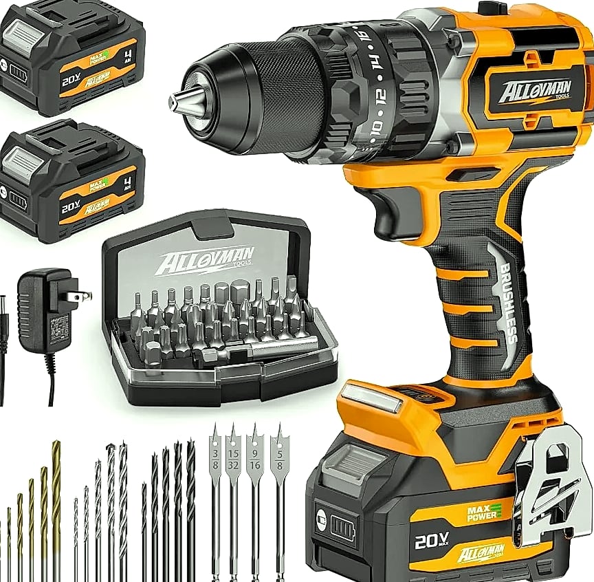 Kankeirr 20V Cordless Hammer Drill Brushless Motor 620 — package contents