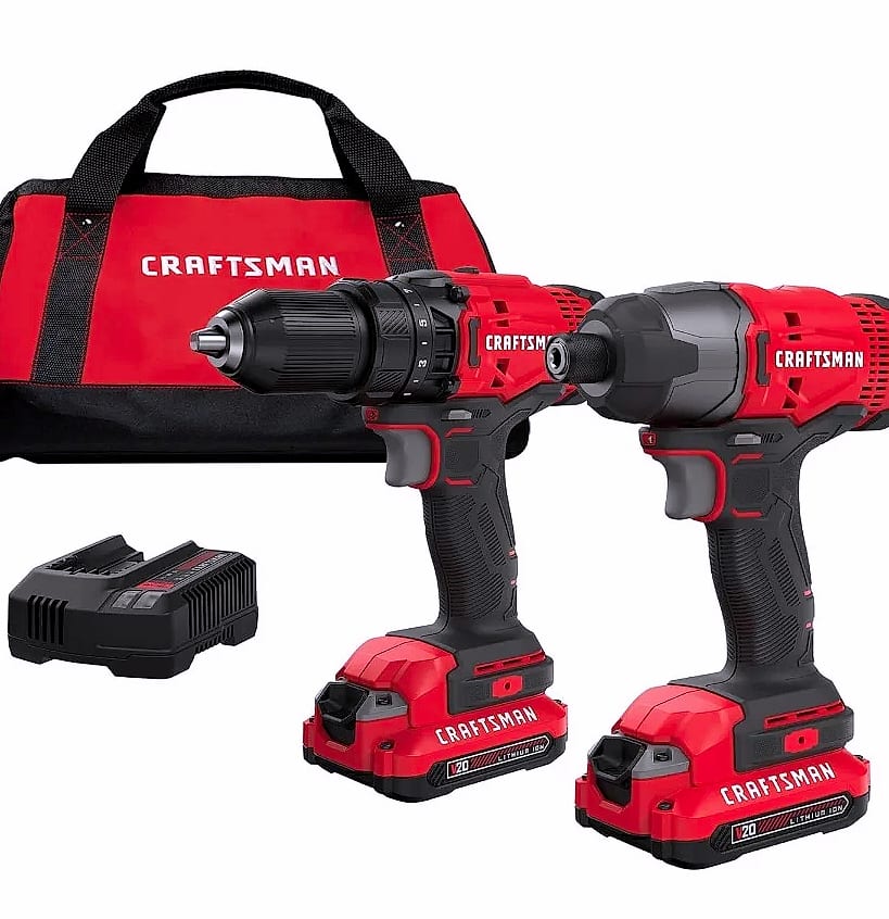 Kankeirr V20 MAX Cordless Drill and Impact Driver Combo Kit — package contents