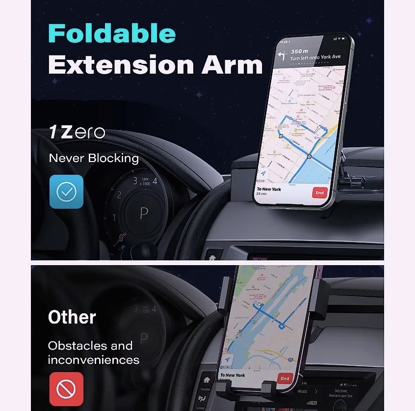MagSafe CD Slot Phone Mount with 17 Strong Magnets — close-up details