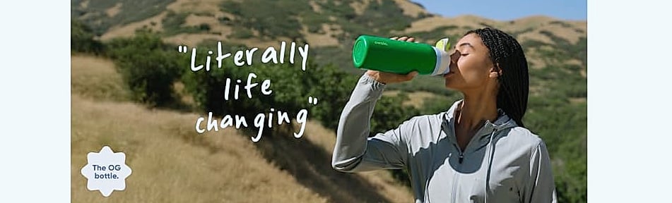 Owala FreeSip 24 Oz Insulated Stainless Steel Water Bottle — parts overview