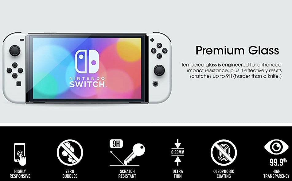 amFilm OneTouch Screen Protector for Nintendo Switch 2 — side view