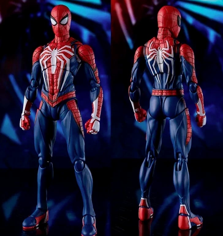 Bandai S.H. Figuarts PS4 Spider-Man Action Figure — assembled view