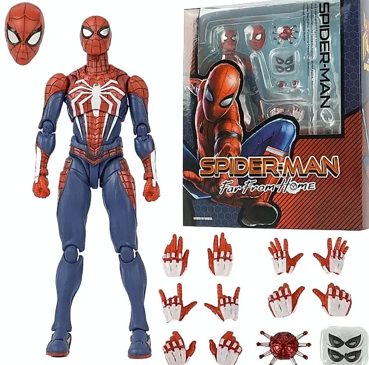 Bandai S.H. Figuarts PS4 Spider-Man Action Figure — package contents