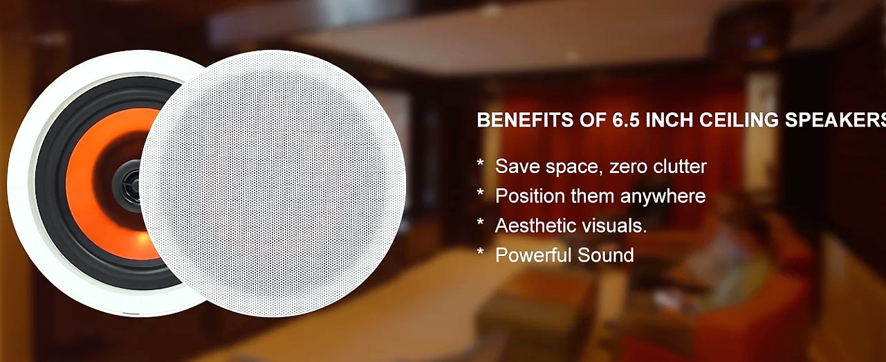 Herdio 628BT 6.5" Bluetooth ceiling speaker system 600W — parts overview