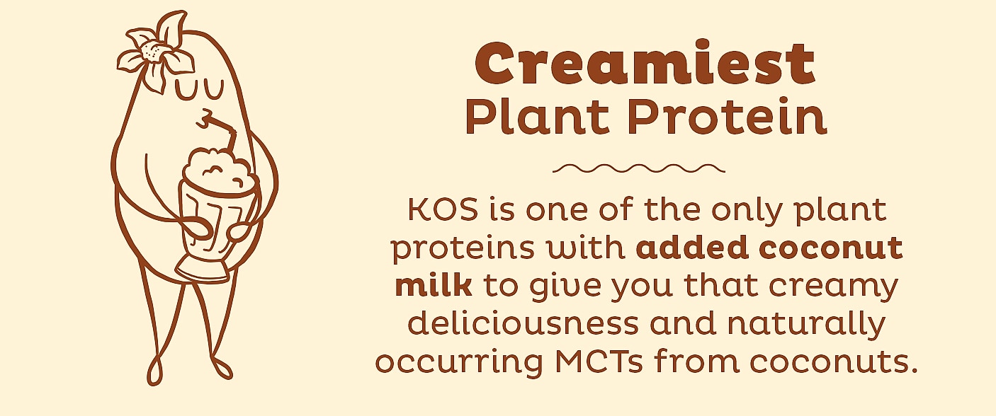 KOS Plant Based Vanilla Protein Powder, Organic Vegan — close-up details