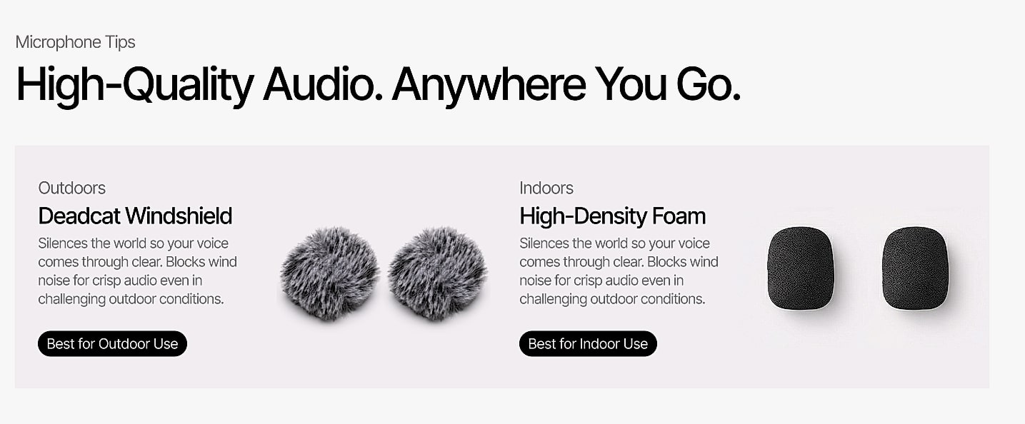 Mini Mic Pro Wireless Lavalier Microphone 2-Pack — assembled view