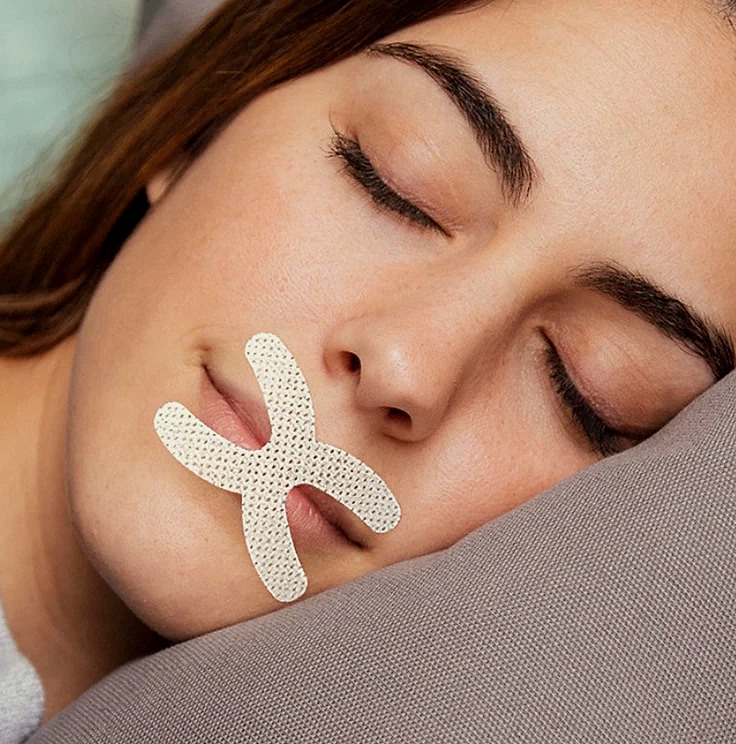 30-Pack X-Shape Mouth Tape Sleep Strips Anti-Snoring — scale reference