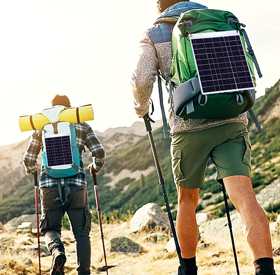 APWIKOGER 30W Solar Panel Portable 5V Phone Charger — close-up details