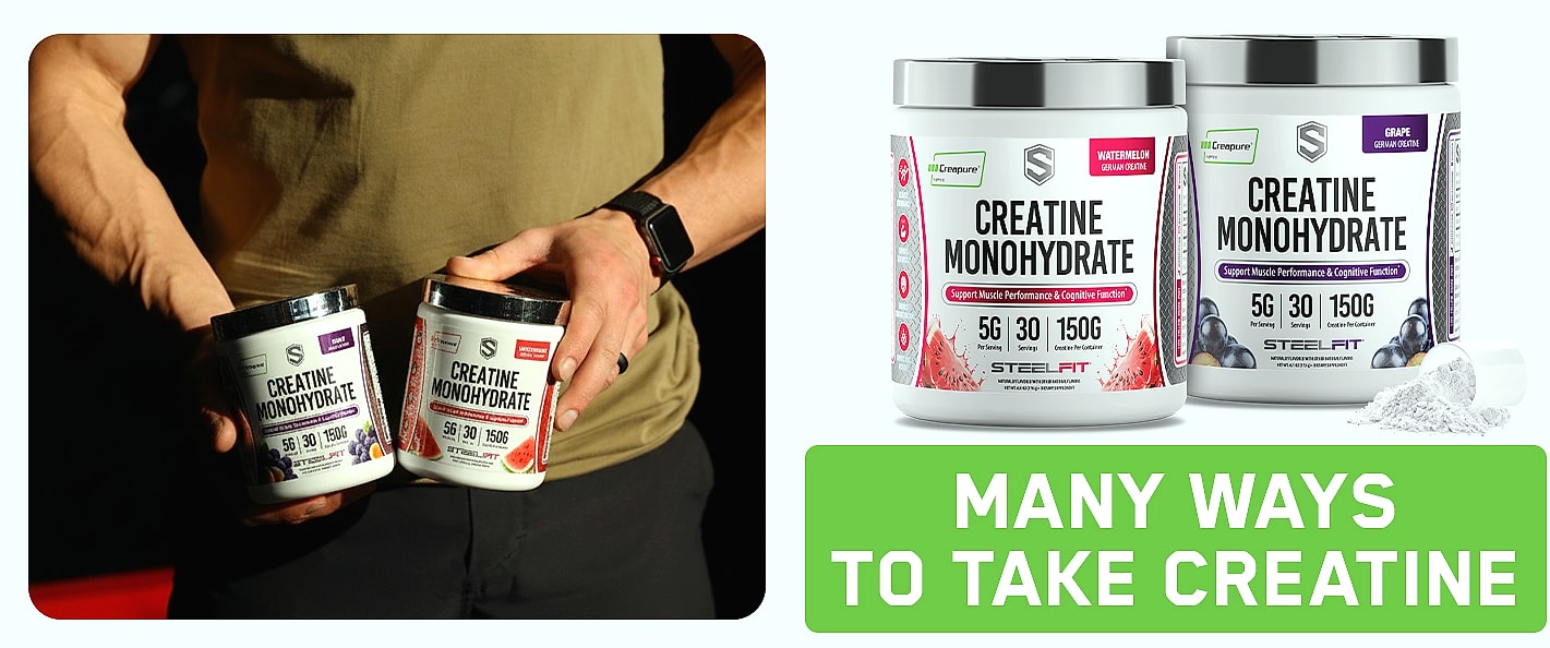 SteelFit Creapure Creatine Monohydrate Powder, Unflavored — interior detail