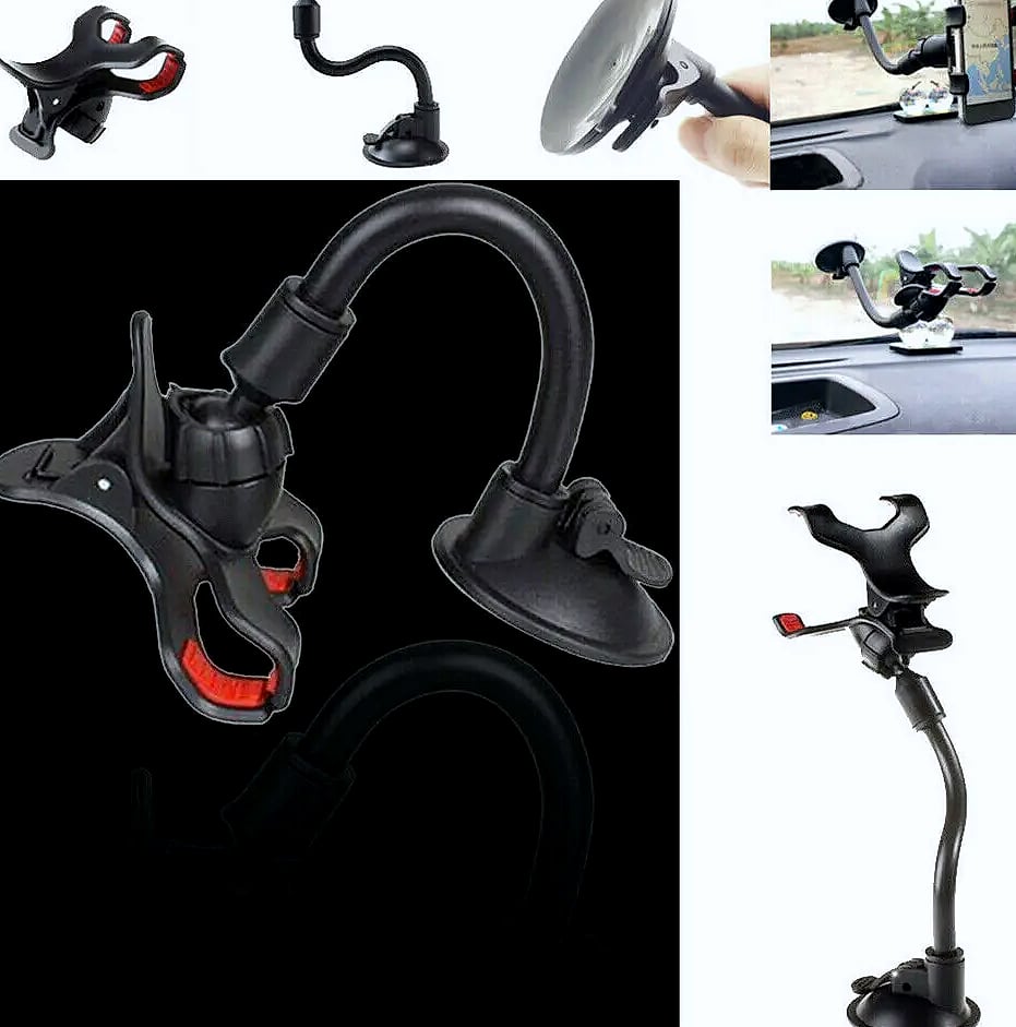 360-Degree Windshield Car Mount with Suction Cup for Phones — package contents