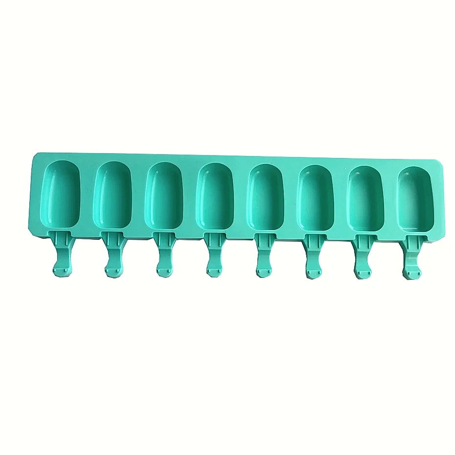 8-Hole Silicone Popsicle Mold for Homemade Ice Cream and — side view