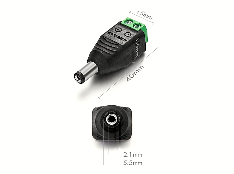 CHANZON 10x Male DC Power Connector 5.5mm x 2.1mm Barrel — package contents