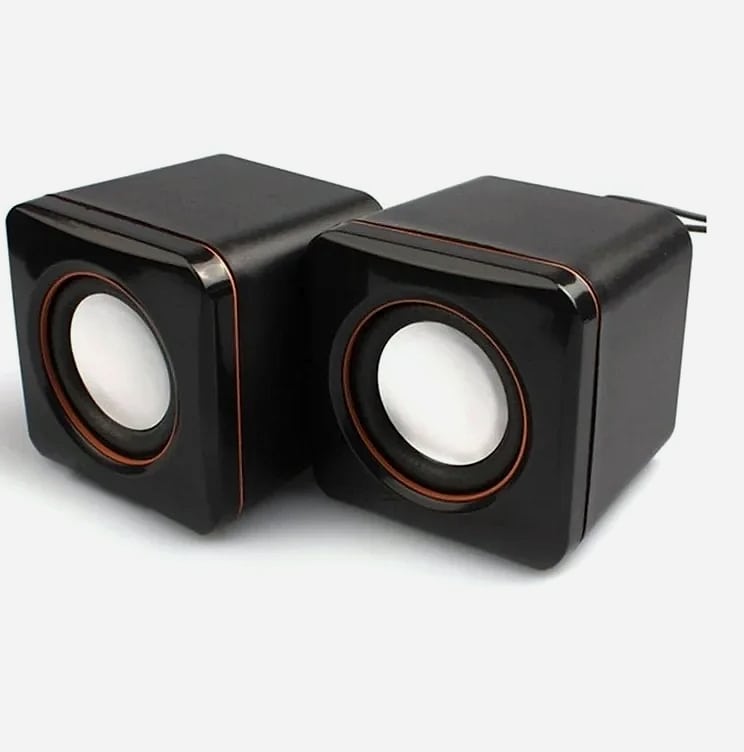 DUTRIEUX Mini USB Stereo Speaker System for Laptops — side view