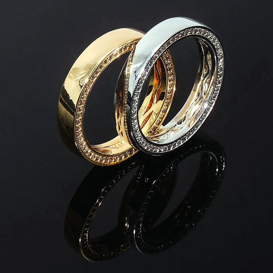 TOPGRILLZ Couple Rings 4mm/6mm 925 Sterling Silver — assembled view