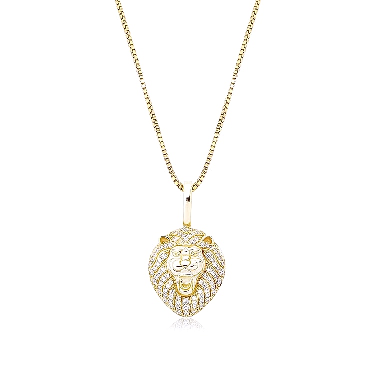 JINAO 925 Sterling Silver Lion Pendant Necklace — package contents