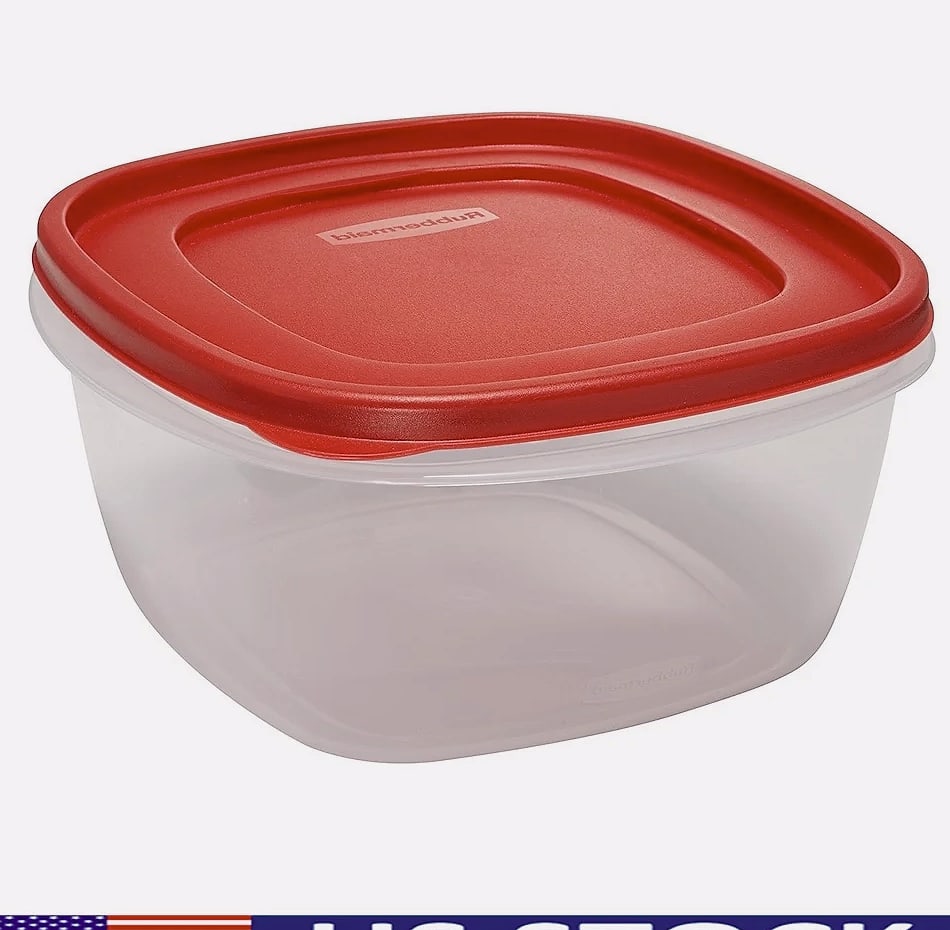 Stackable Square Food Storage Container 14 Cup BPA-Free — package contents