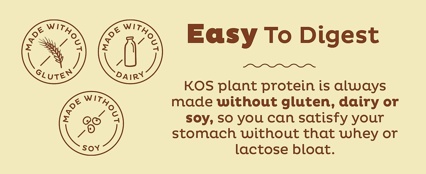 KOS Plant Based Vanilla Protein Powder, Organic Vegan — assembled view