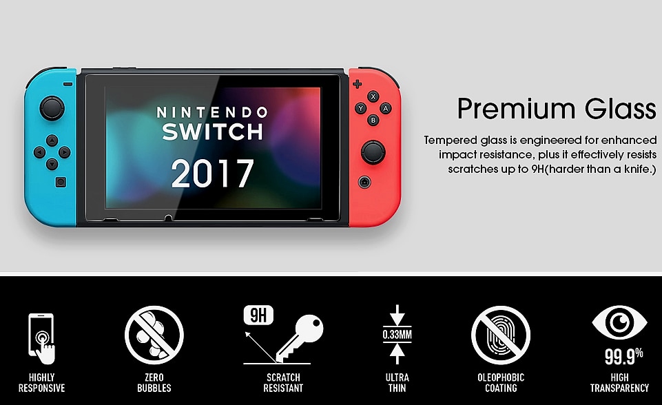amFilm OneTouch Screen Protector for Nintendo Switch 2 — assembled view