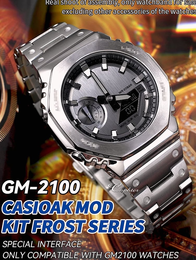 Caphter GM-2100 Metal Watchband Stainless Steel Bracelet — package contents