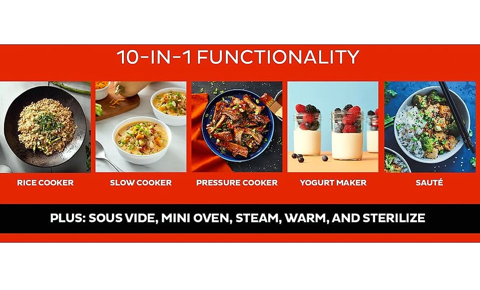 Instant Pot Pro 10-in-1 Pressure Cooker, 6 Quart — assembled view