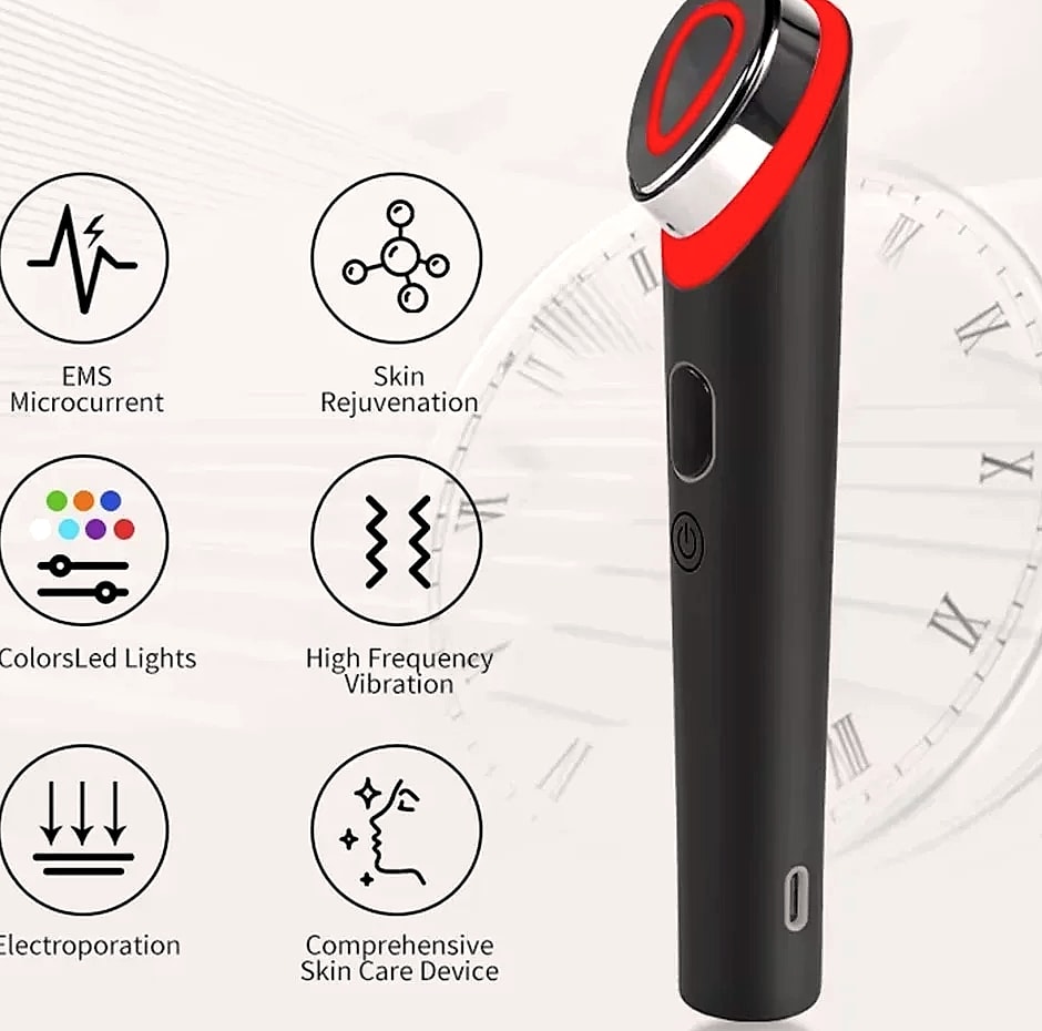 Dr. Realpen Booster Pro LED Eye Beauty Wand with 7 Color — assembled view
