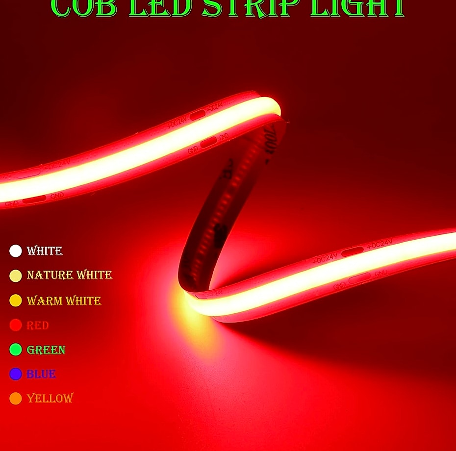 Xnbada COB LED Strip Light 480/528 LEDs/m Flexible — assembled view