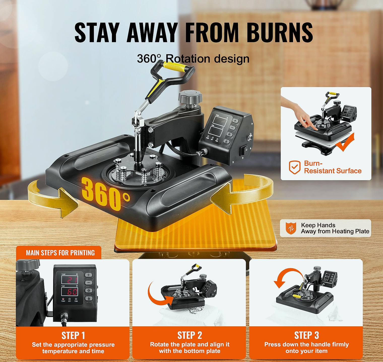 SucceBuy 30x38cm 8-in-1 Heat Press Machine with 360 Rotation — build progress